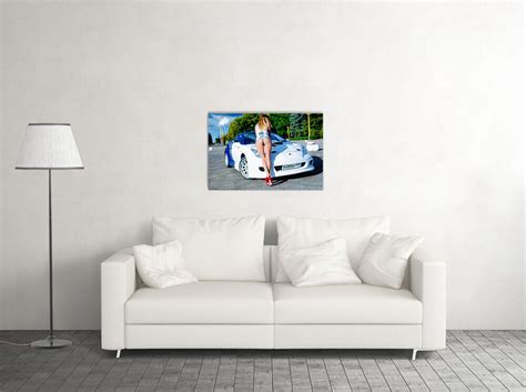 Supercar Model Pretty Woman Hot Blonde Girl Wall Art Home Decor POSTER 20 X30 EBay
