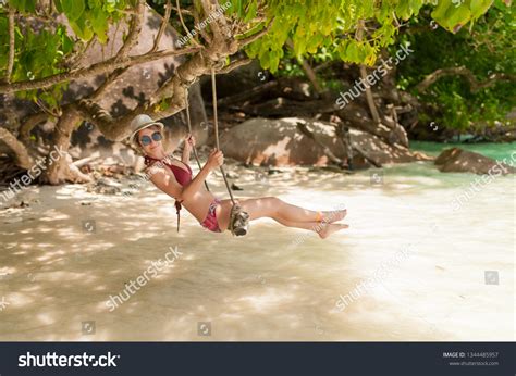 Sexy Woman Traveler Bikini Relaxing On Stock Photo 1344485957 Shutterstock