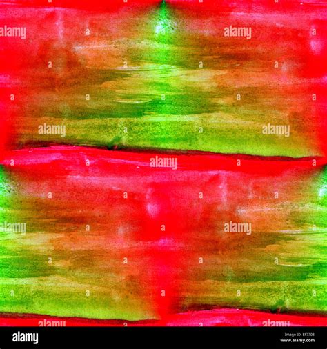 Green Red Seamless Macro Texture Watercolors Brush Strokes Stock Photo