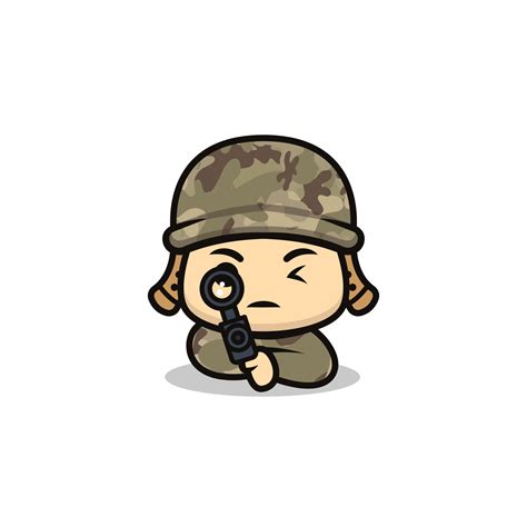 Cute soldier army 5141276 Vector Art at Vecteezy