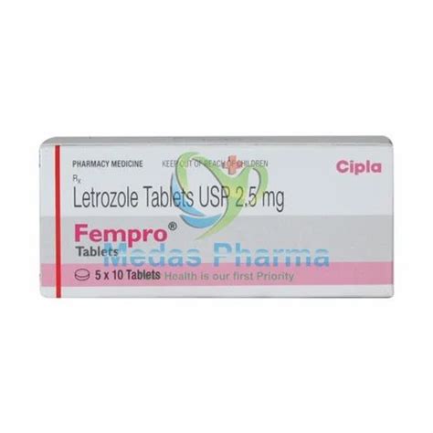 Letrozole Fempro Mg Cipla Tablets In A Strip At Stripe In