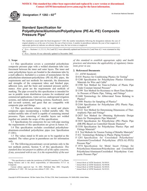 ASTM F1282 02e2 Standard Specification For Polyethylene Aluminum