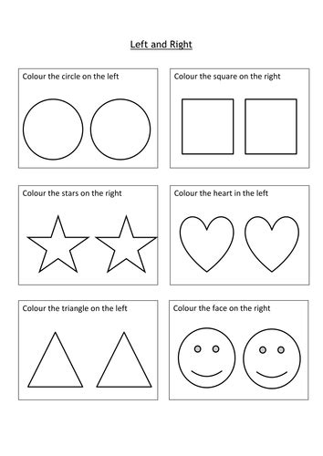 Left and right: KS1 worksheet | Teaching Resources