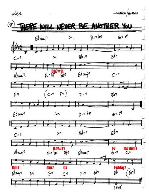 There Will Never Be Another You Jazz Standard Jazz Sheet Music