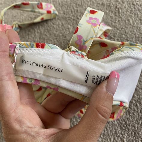 Floral Strawberry Bikini Top Depop