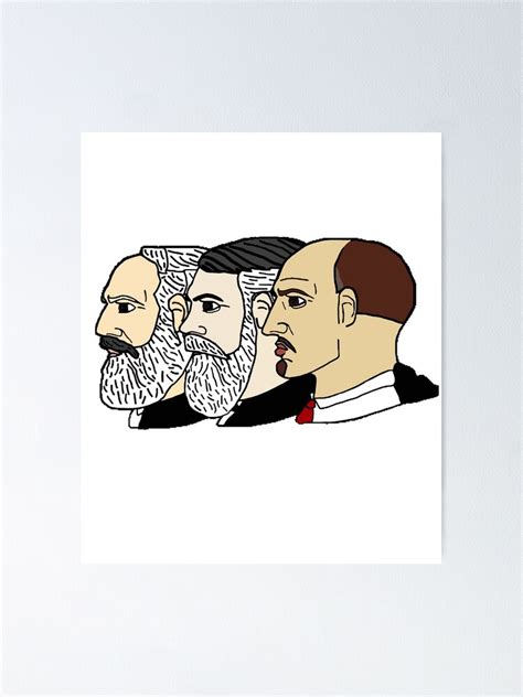 "Karl Marx, Friedrich Engels, Vladimir Lenin portraits" Poster for Sale by CommunistMerch ...