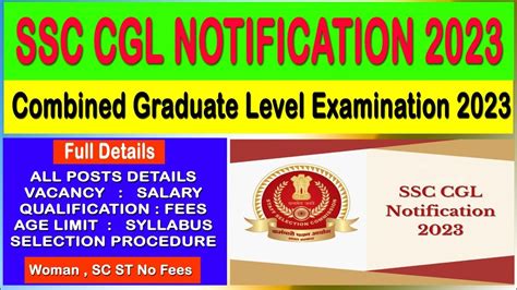 Ssc Cgl Notification L Ssc Cgl Vacancy Syllabus Age Selection