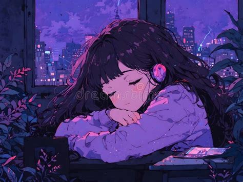 This Relaxing Lofi Illustration Video Features a Young Anime Girl with ...