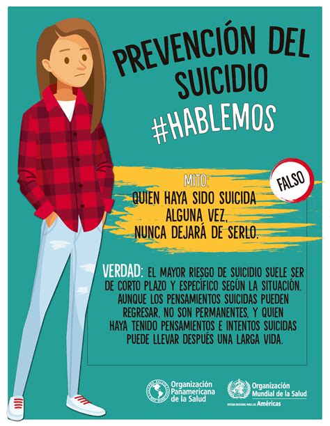 Mitos acerca del suicidio OPS OMS Organización Panamericana de la Salud