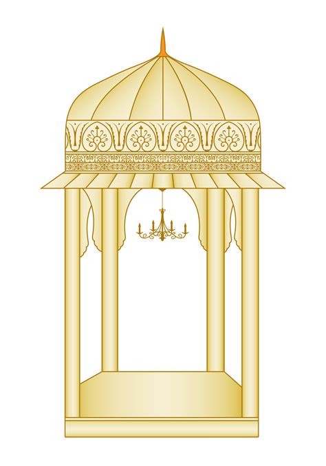 Oriental Style Mughal Arch Design Element Mughal Art Vector