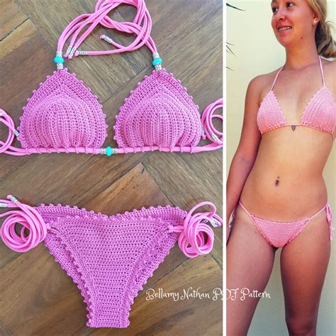 Crochet Bikini Pattern Aphrodite Crochet Bikini Brazilian Style With Adjustable Cheeky Scrunch