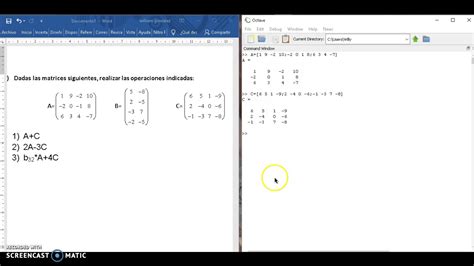 Suma De Matrices Con Octave YouTube