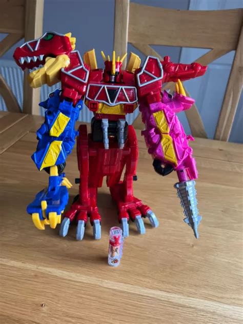 POWER RANGERS DINO Charge Deluxe T Rex Megazord 100 Complete Crystal