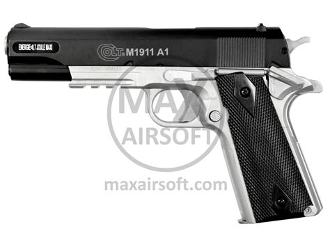 Cybergun Colt M1911 A1 HPA MS Spring Pistol Black Silver Spring