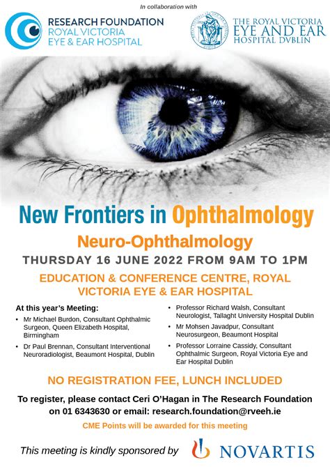 X New Frontiers In Ophthalmology 16th June 2022 Research Foundation Royal Victoria Eye And