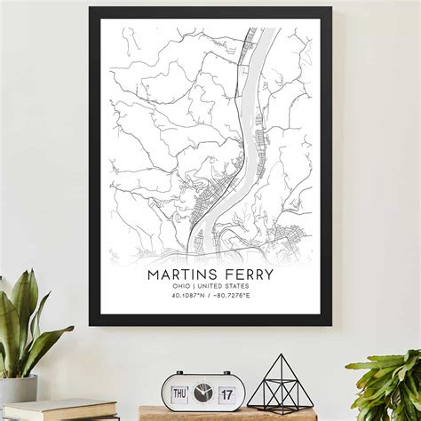 Custom Martins Ferry United States Map Poster - Mapmory