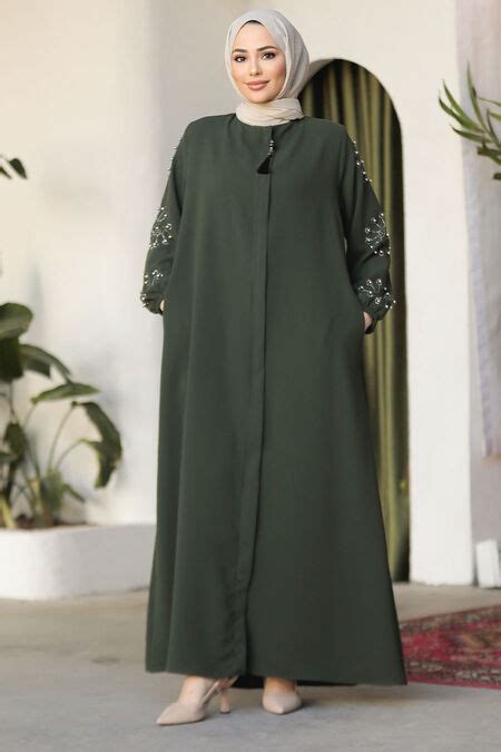 Modest Khaki Plus Size Abaya Hk Neva Style