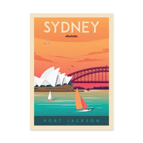 Affiche D Art Ville Sydney Olahoop Travel Posters