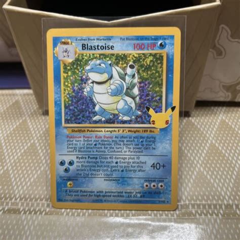 Pokémon TCG Blastoise Celebrations Classic Collection 2 102 Holo Holo