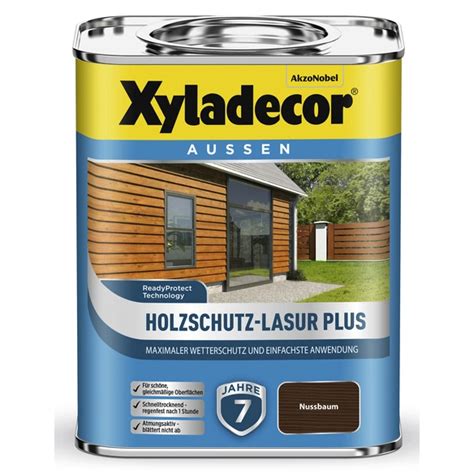 XYLADECOR Holzschutz Lasur für außen 0 75 l Nussbaum hagebau de