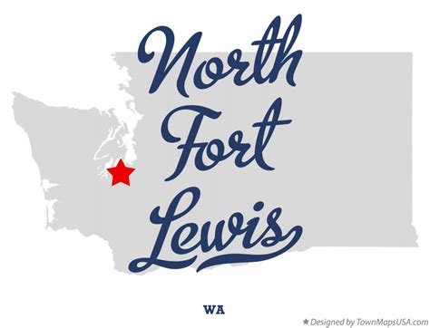 Map of North Fort Lewis, WA, Washington