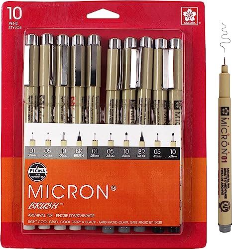 Amazon Sakura Pigma Micron Fineliner Pens Archival Black And