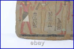 RARE ANCIEN ÉGYPTIEN ANTIQUE Osiris Isis Ramsès avec Tut et Nefertari