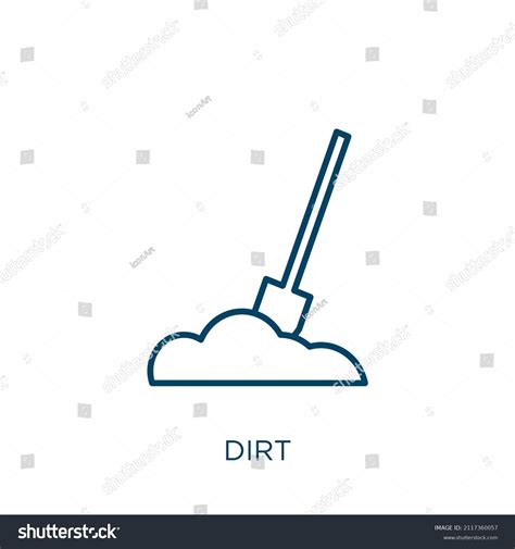 Dirt Icon Thin Linear Dirt Outline Stock Vector Royalty Free