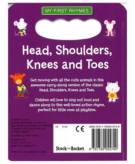 My First Rhymes Head Shoulders Knees And Toes Carry Handle Board