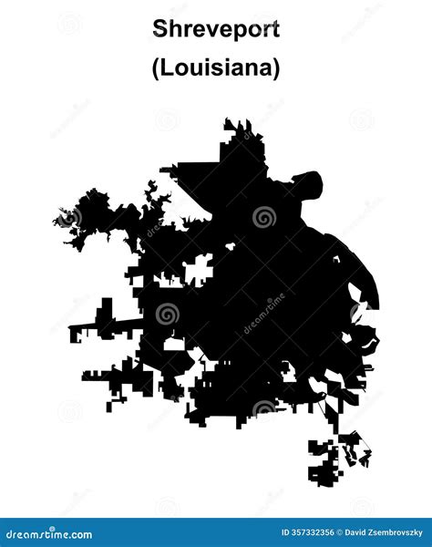 Shreveport outline map stock illustration. Illustration of louisiana