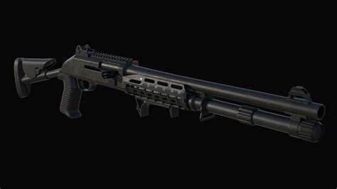 3d Model Benelli M4 Shotgun Vr Ar Low Poly Cgtrader