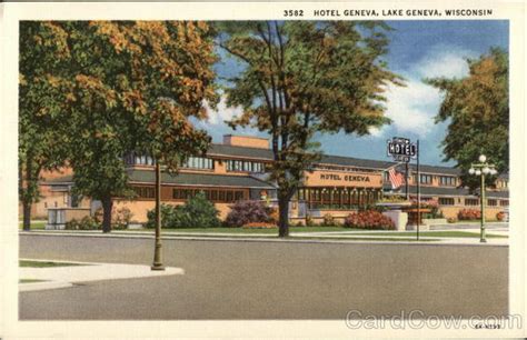 Hotel Geneva Lake Geneva, WI Postcard