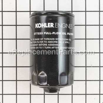 Filter Oil S Oem Kohler Ereplacementparts