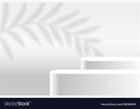 White product display stage platform background Vector Image