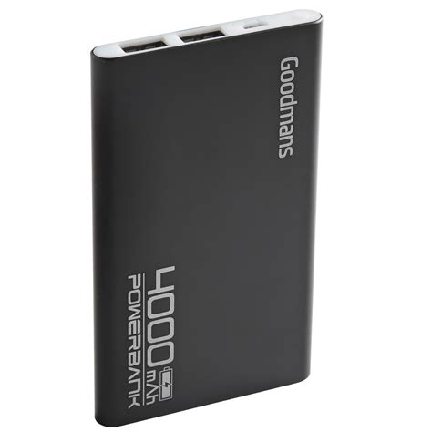 Goodmans Power Bank 4000mah Black Power Banks Bandm