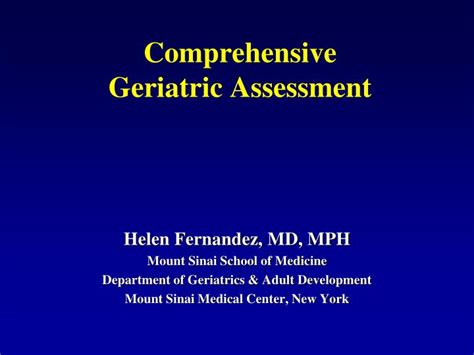 Ppt Comprehensive Geriatric Assessment Powerpoint Presentation Free