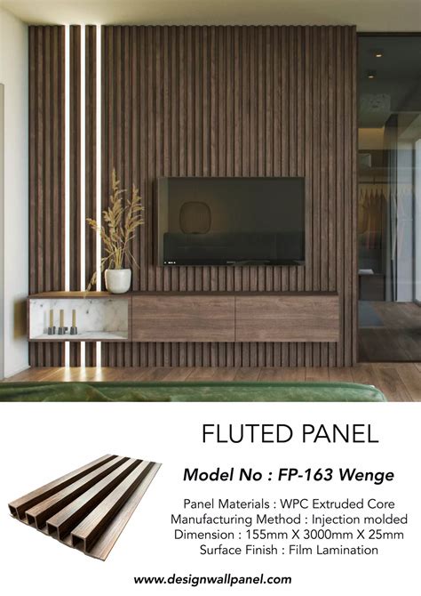 Fluted Panl Fp Ash Fluted Panel Veneer Tv Wall Design Pvc