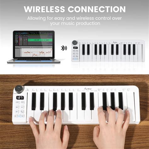 Snapklik Asmuse 25 Key USB MIDI Keyboard Bluetooth Sensitive