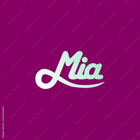 MIA Logo. Feminine Logo. Letter Logo Wordmark Logo. Stock Vector | Adobe Stock