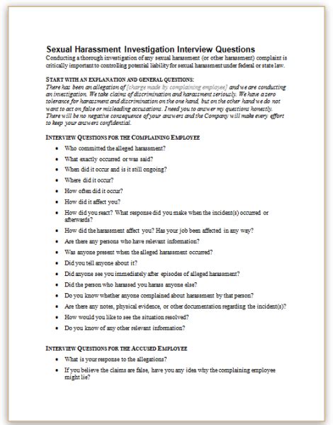 This Sample Checklist Provides Questions For Victims Of And Potential Witnesses To Sexual