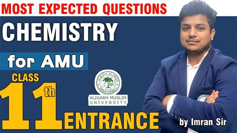 Day 2 Chemistry AMU Previous Year Most Expected Questions For AMU