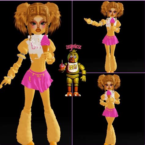 Dress To Impress Dti Fnaf Chika Outfit Idea Non Vip Dress To Impress Vip Dress Dress