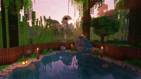 Hour Of Relaxing Minecraft Morning Nature Ambience In Japanese