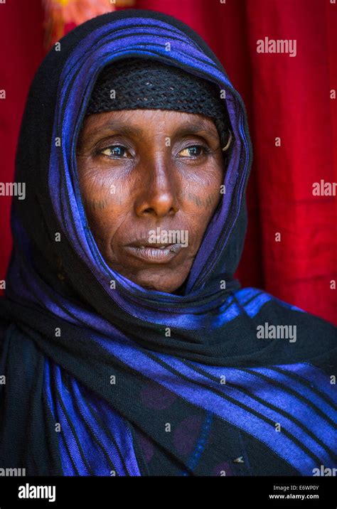 Afar Tribe Woman Assaita Afar Regional State Ethiopia Stock Photo