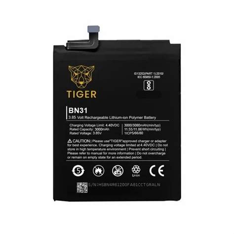 Tiger Mi Bn31 Mobile Battery At ₹ 1299 In Mumbai Id 2853449453862