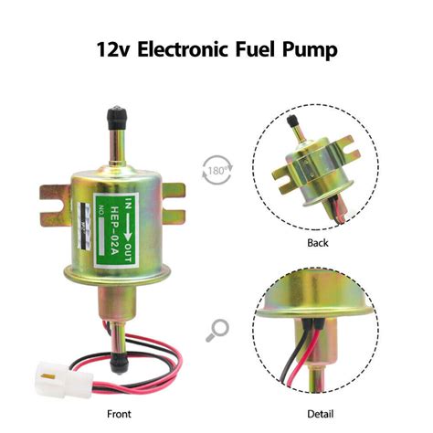 12v Universal 3 6psi Gas Diesel Inline Low Pressure Electric Fuel Pump Hep 02a Ebay