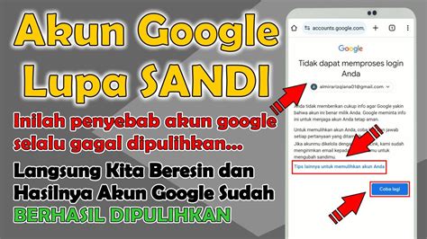 Akun Google Lupa Password Cara Mengembalikan Akun Google Yang Lupa