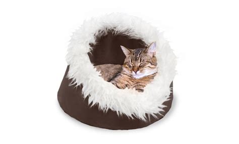 Furhaven Hideaway Dome or Cup Style Cat Bed Pet Beds | Groupon