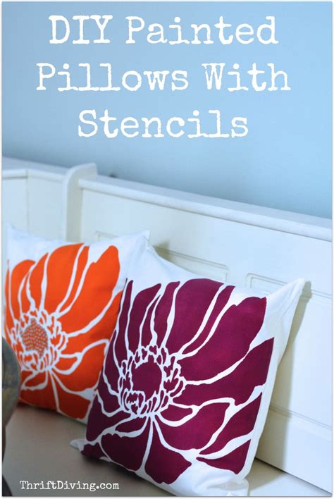 Diy Pillow Covers With Paint And Stencils