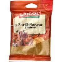 Epices Ras El Hanout jaune SPIGOL le sachet de 80 g à Prix Carrefour